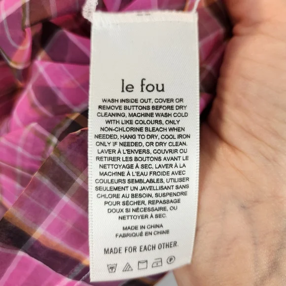 Aritzia Pink Plaid Sheer Top - Picture 6 of 10